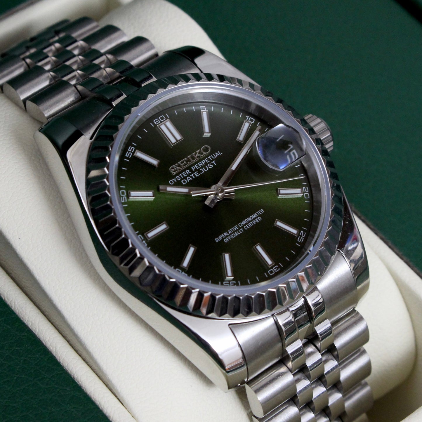 DATE-JUST OLIVE GREEN