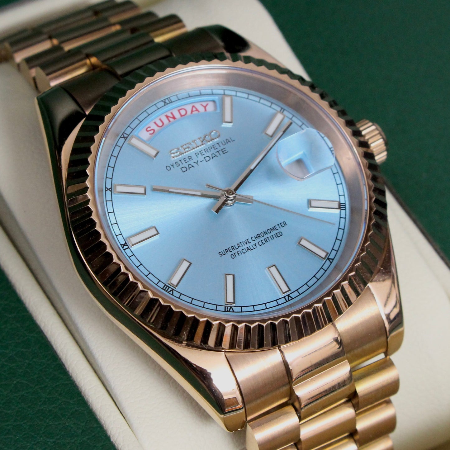 DAY-DATE ROSE GOLD (TIFFANY BLUE)
