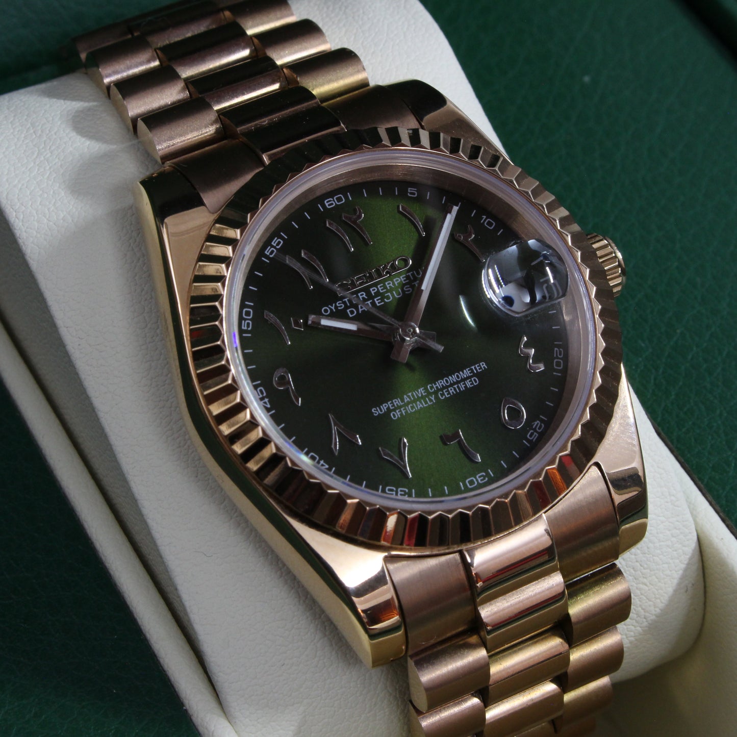 DATEJUST PRESIDENT ARABIC (OLIVE GREEN)