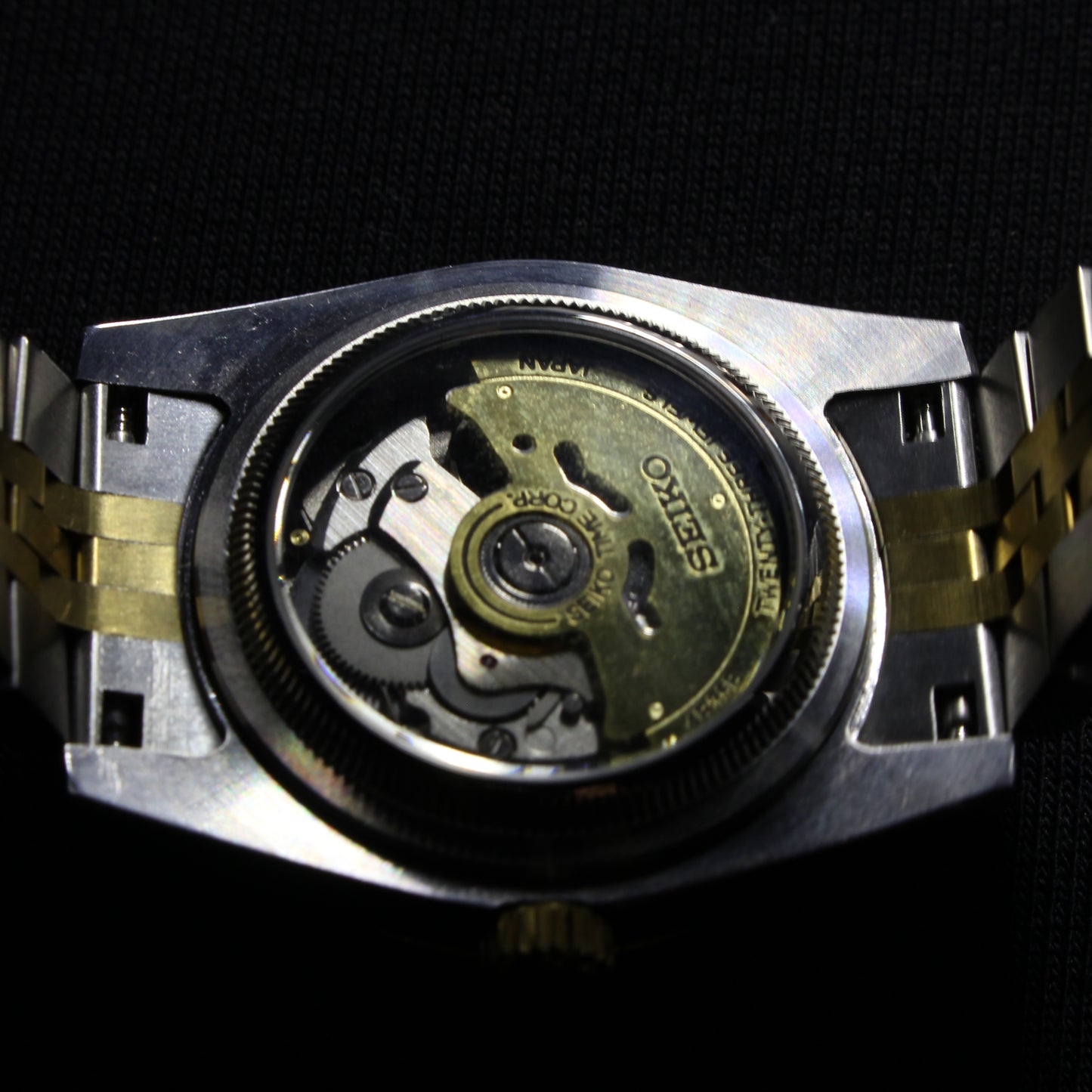 DATE-JUST ARABIC HALF GOLD (BLACK)
