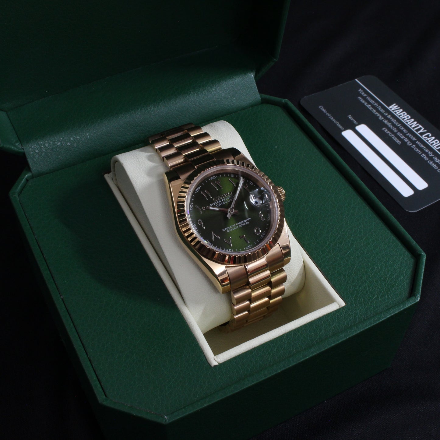 DATEJUST PRESIDENT ARABIC (OLIVE GREEN)