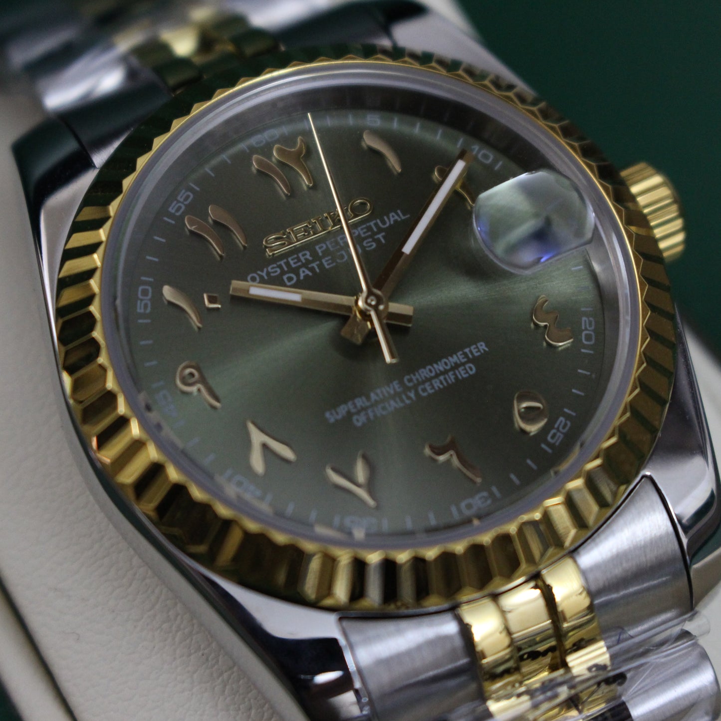 DATEJUST HALF GOLD (OLIVE GREEN)