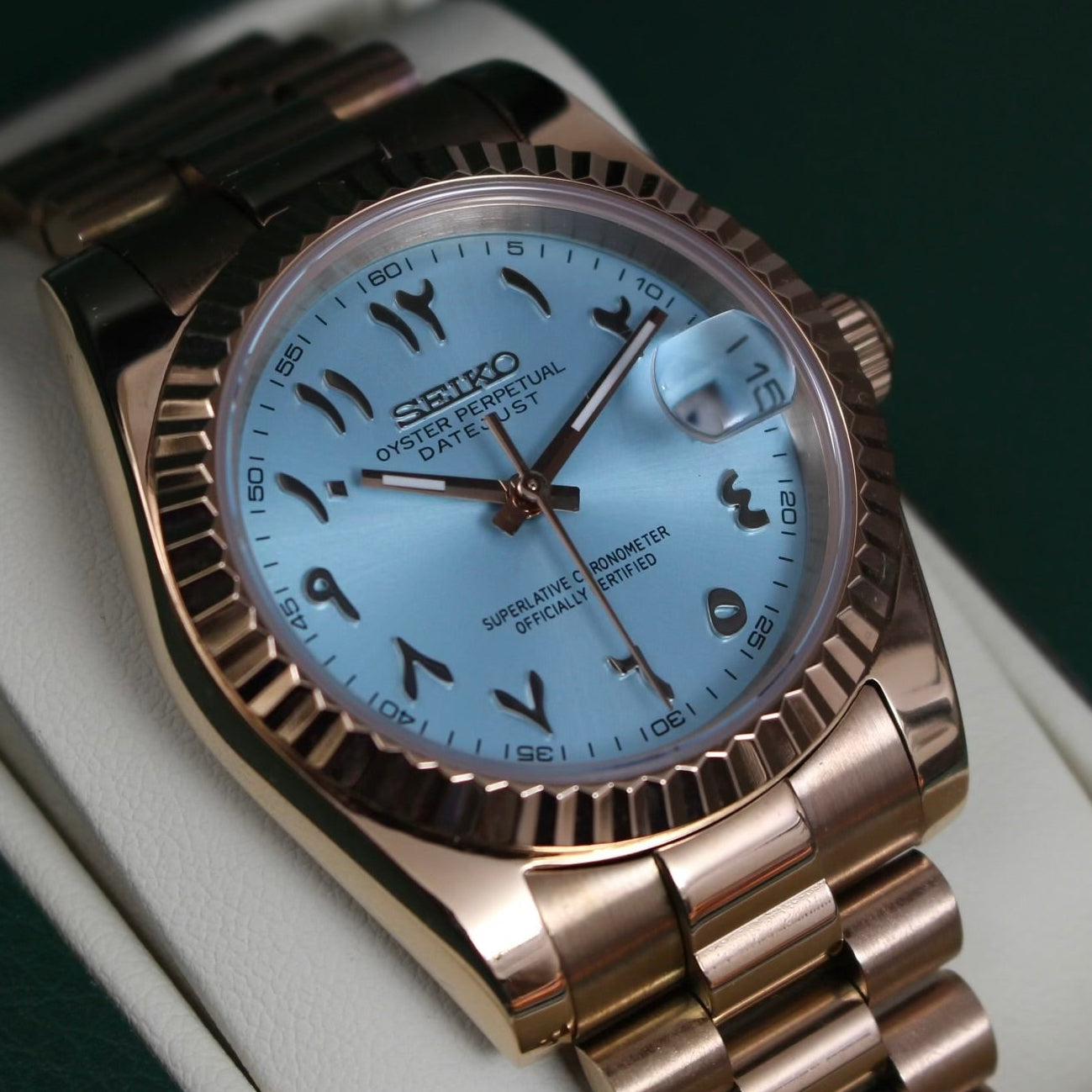 DATE-JUST PRESIDENT (TIFFANY BLUE)