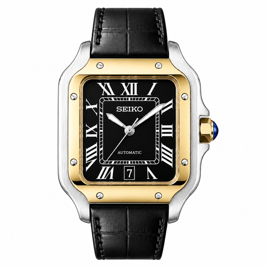 SANTOS BLACK (LEATHER STRAP)
