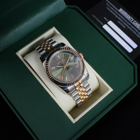 DATEJUST HALF ROSEGOLD (OLIVE GREEN)