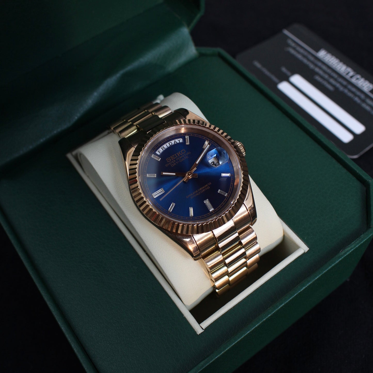 DAY-DATE ROSE GOLD NAVY DIAL