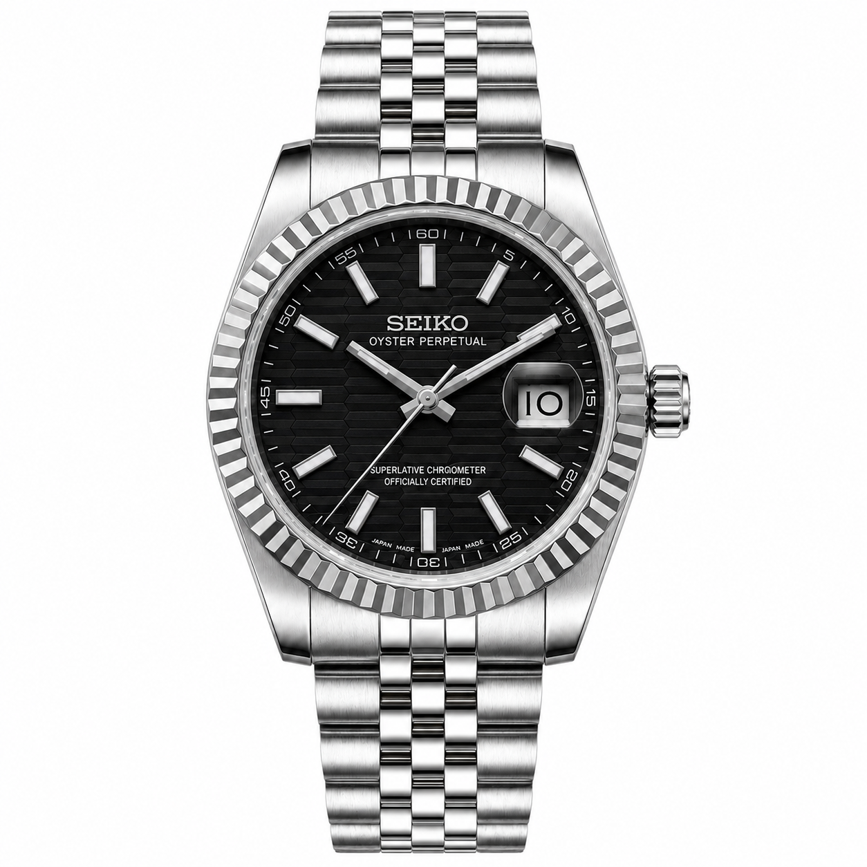 DATE-JUST FLUTED DIAL (BLACK)
