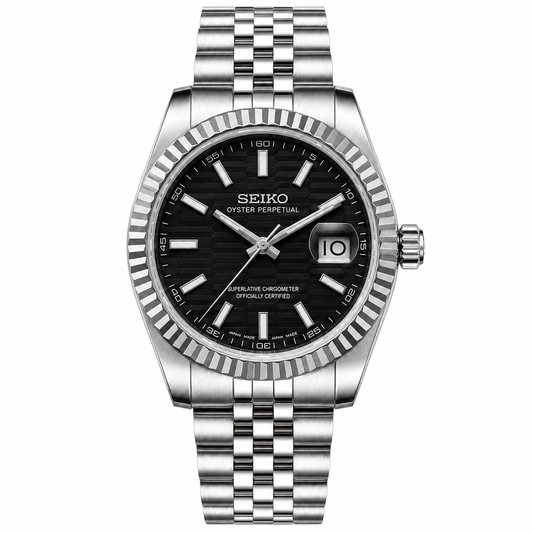 DATE-JUST FLUTED DIAL (BLACK)