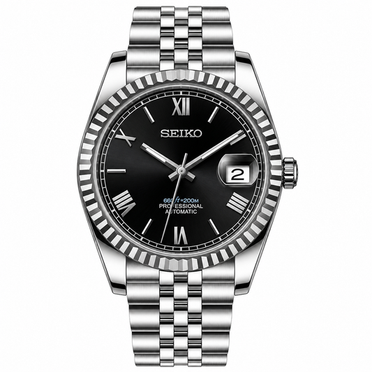 DATE-JUST BLACK ROMAN