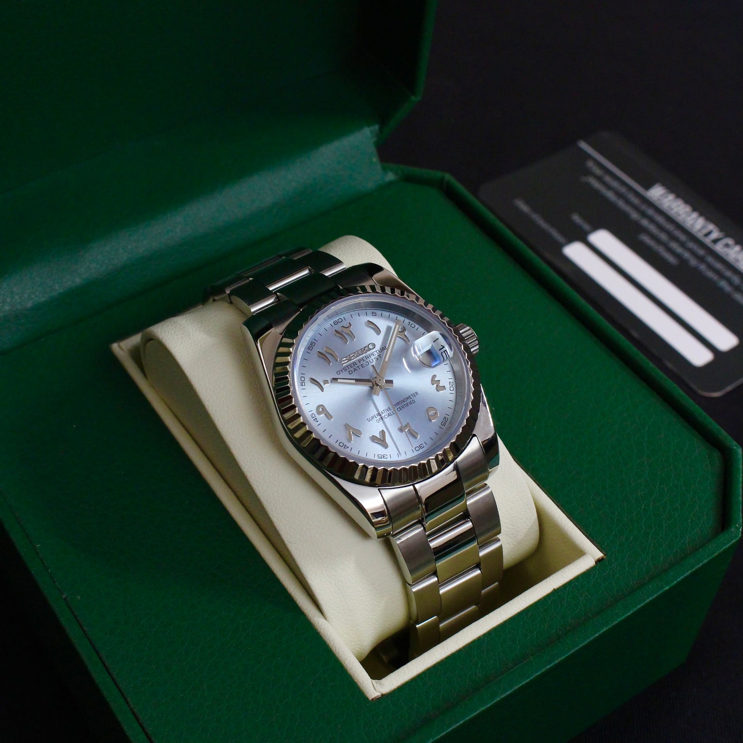 DATE-JUST ARABIC (TIFFANY BLUE)