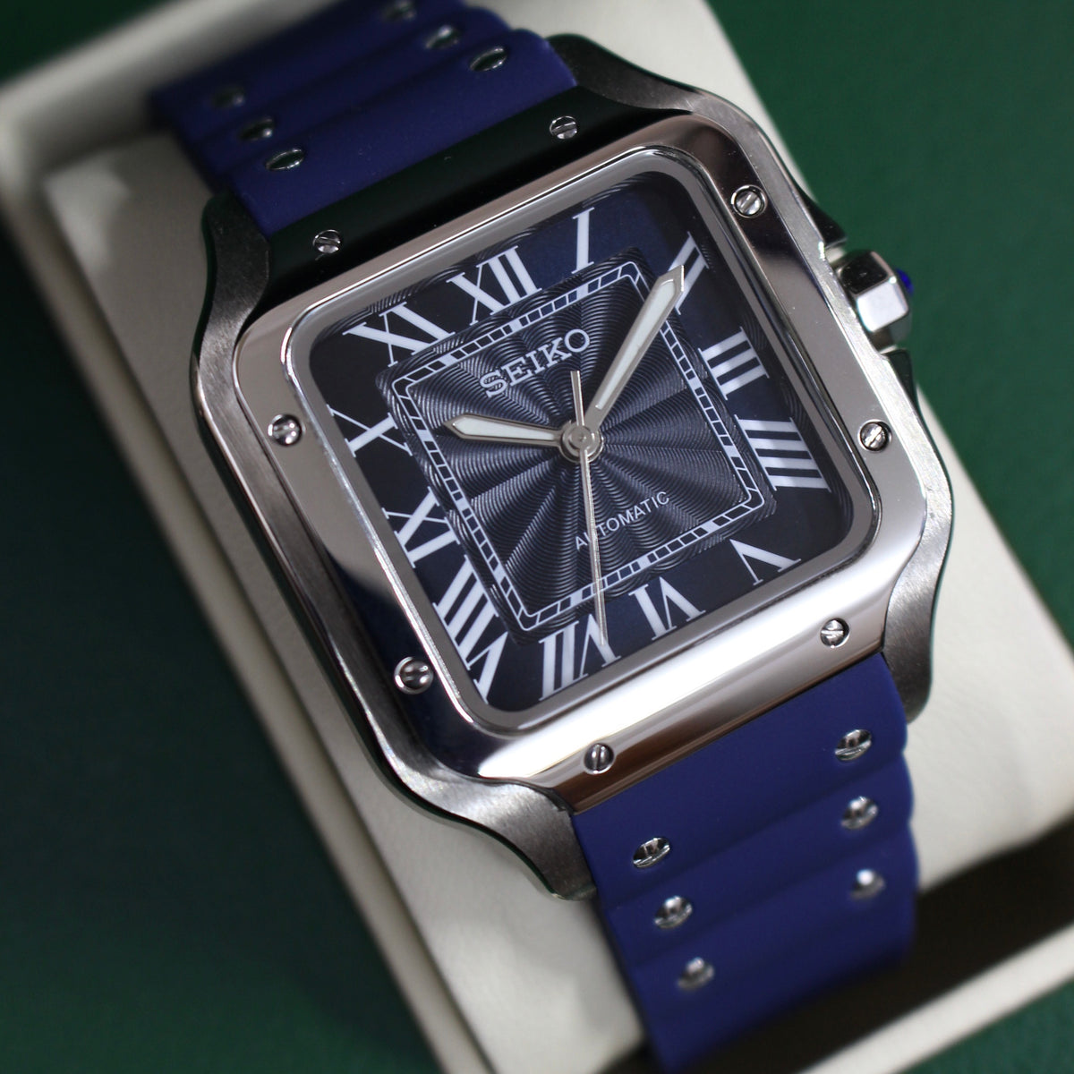 SANTOS NAVY (RUBBER STRAP)