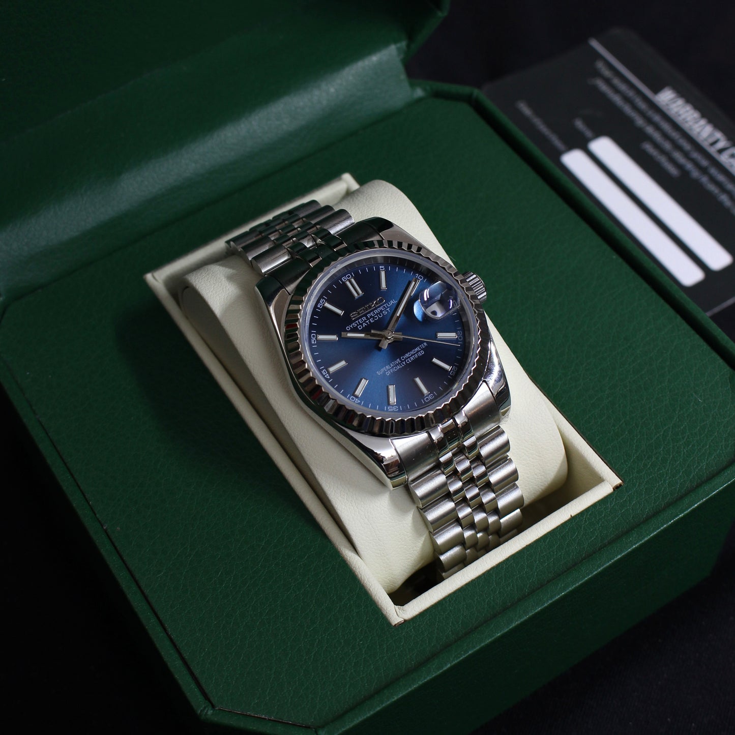 DATE-JUST BLUE SUNBURST