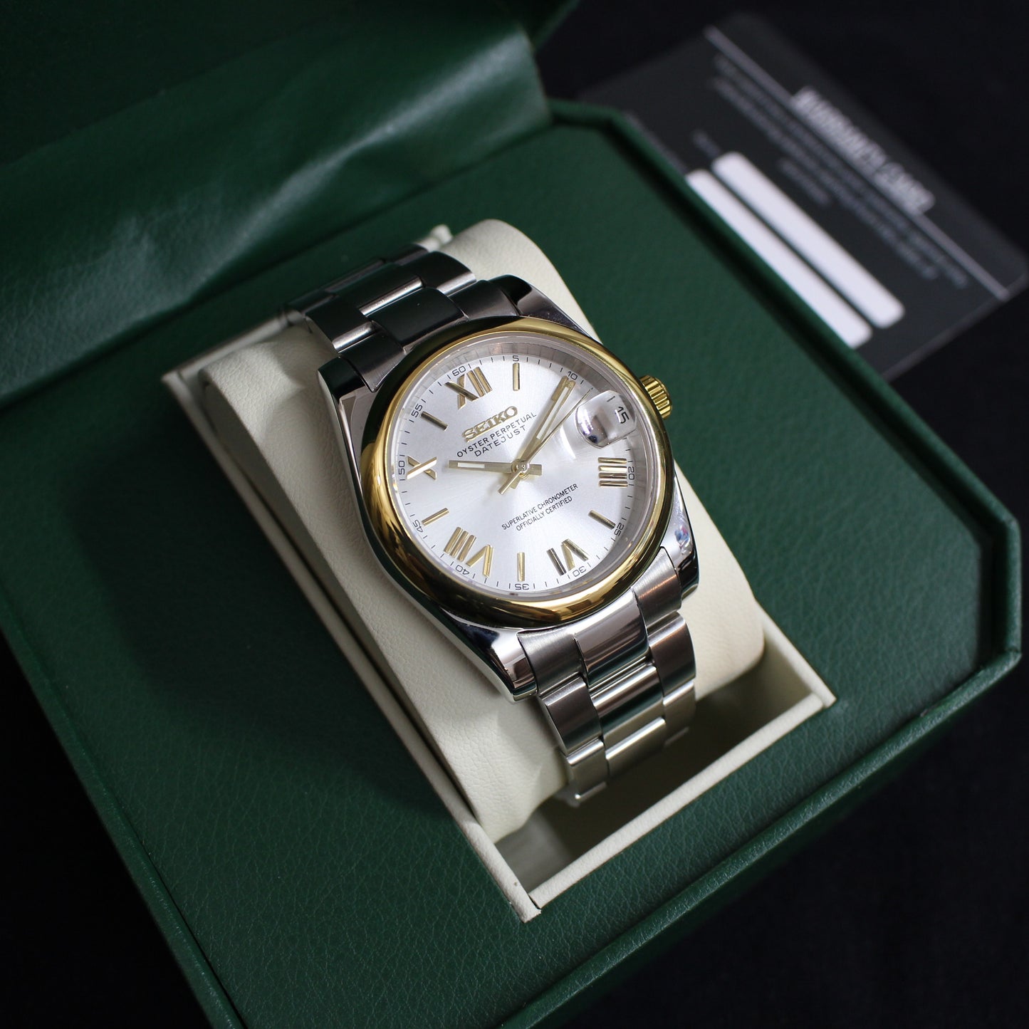 DATE-JUST GOLD BEZEL (white)