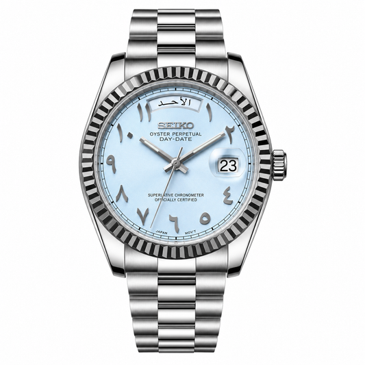 DAY-DATE ARABIC (LIGHT BLUE)