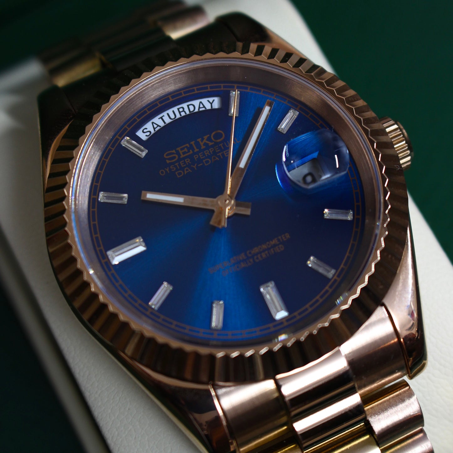 DAY-DATE ROSE GOLD NAVY DIAL
