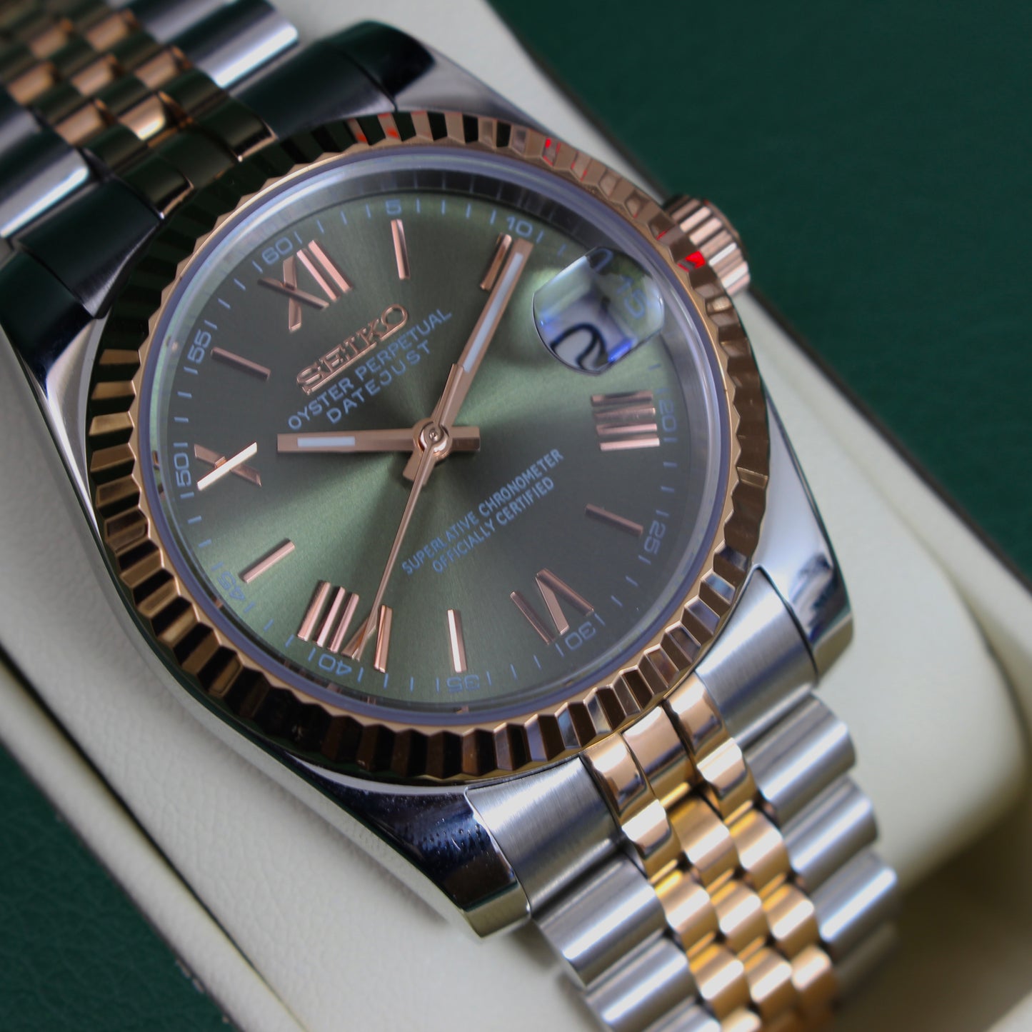 DATEJUST TWO TONE (OLIVE GREEN)