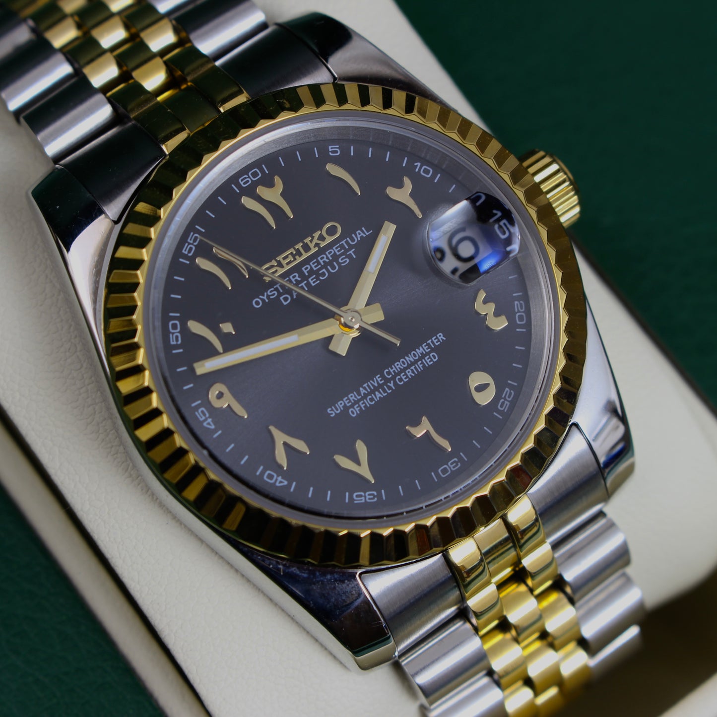 DATEJUST TWO TONE ARABIC(BLACK)