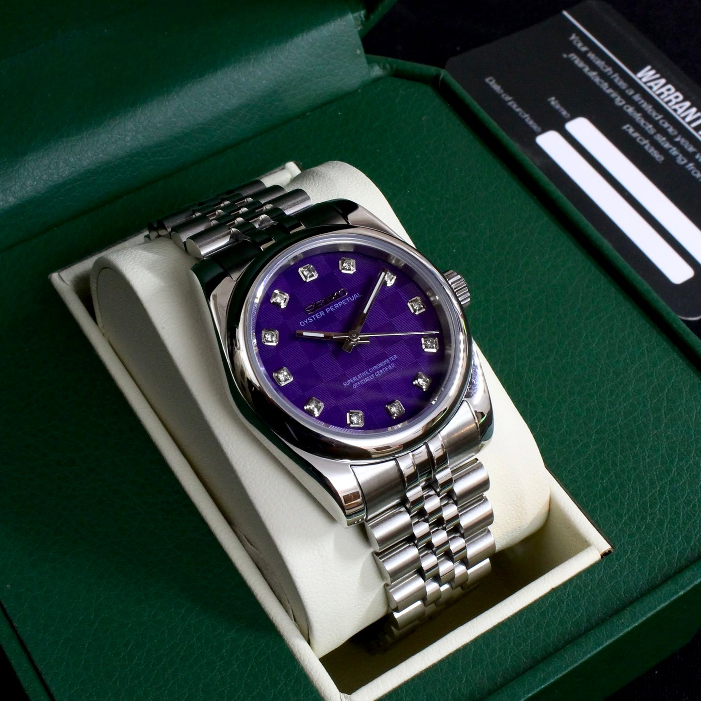 OYSTER PERPETUAL DIAMONDS (PURPLE)