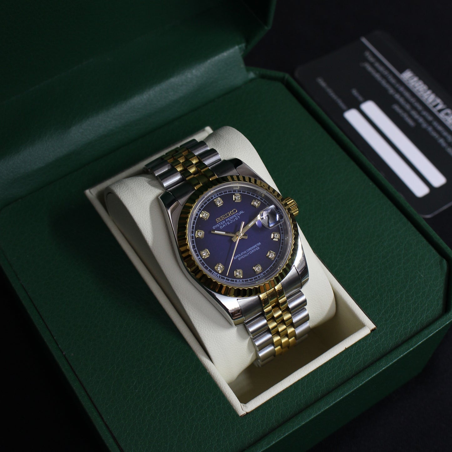 DATE-JUST HALF GOLD (ROYAL BLUE)