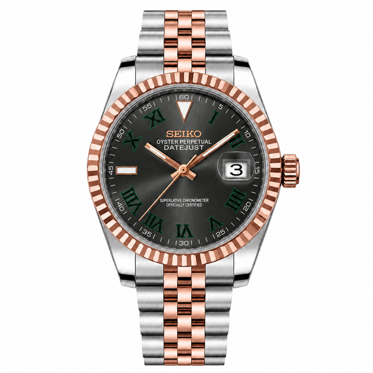 DATE-JUST WIMBLEDON HALF ROSEGOLD (JUBILEE BRACELET)