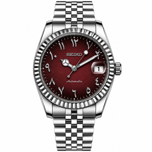 DATE-JUST ARABIC (DARK RED)