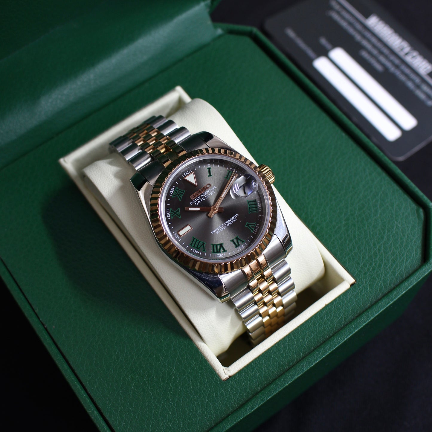 DATE-JUST WIMBLEDON HALF ROSEGOLD (JUBILEE BRACELET)