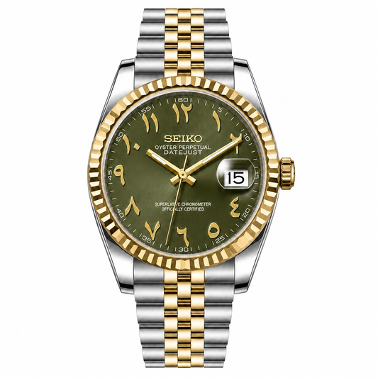 DATE-JUST HALF GOLD (OLIVE GREEN)